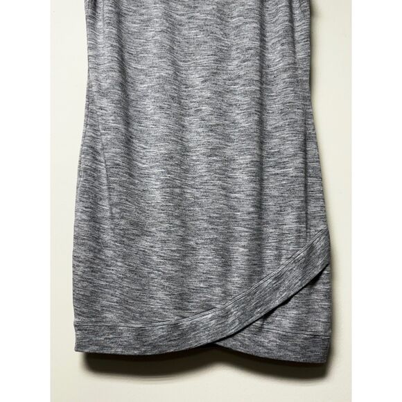 ATHLETA Short Sleeve Criss Cross Dress, Marl Grey, Heather Sz M - Picture 4 of 10